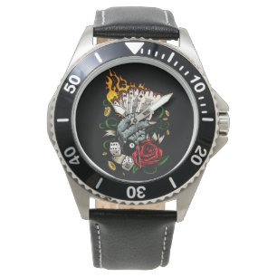 Hand av kort armbandsur