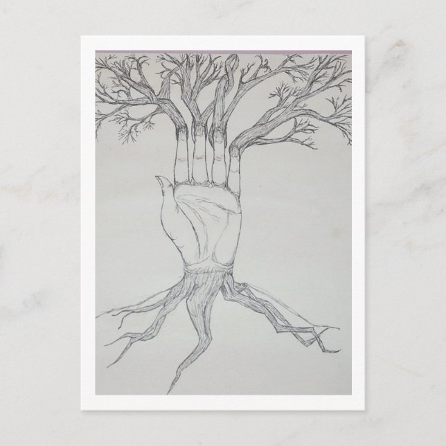 Hand av makt vykort (Framsida)