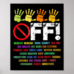 Hand av min Social-säkerhets- och läkemedelsprotes Poster