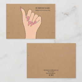 Hand Bracelet Visning Card rustic Kraft Papper Visitkort