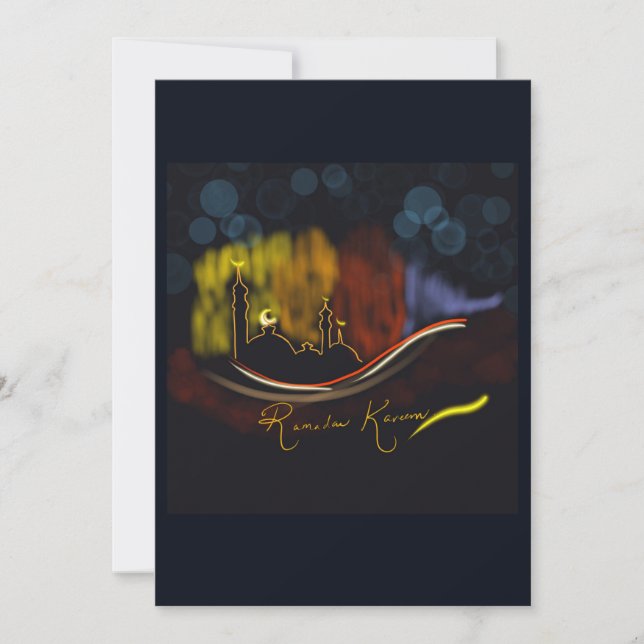 Hand designat Ramadan-kort (Framsida)