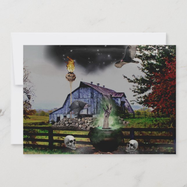 *~* HAND Döskallars HALLOWEEN-KORT (Framsida)