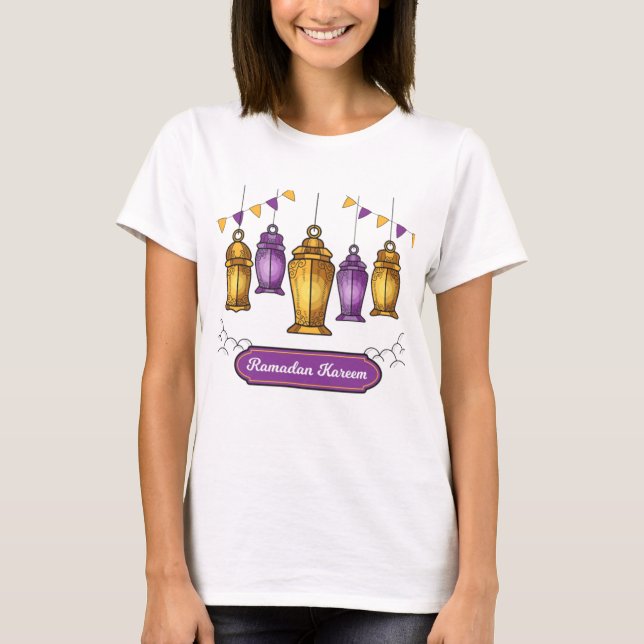 hand-dragen-ramadan-kareem- T-Shirt Keychain (Framsida)