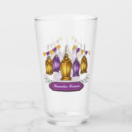 hand-dragen-ramadan-kareem- T-Shirt Keychain Glaskopp