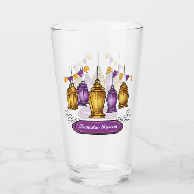 hand-dragen-ramadan-kareem- T-Shirt Keychain Glaskopp (Framsida)