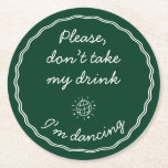 Hand Draw Emerald Grönt Handwriter Underlägg Papper Rund<br><div class="desc">Perfekt för bröllop,  årsdagar eller andra speciella händelser. Den här underlägg är inte bara praktisk. Utforska fullt-samlingen för att hitta mer delart i stil.</div>