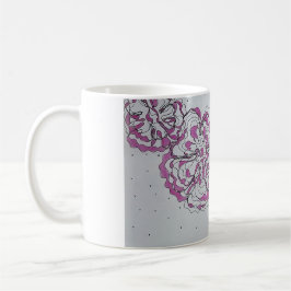Hand-Drawn Abstract Floral Line Art Mug Kaffemugg