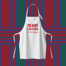 Hand-drawn Block Letters Merry Christmas Greeting Barnförkläde
