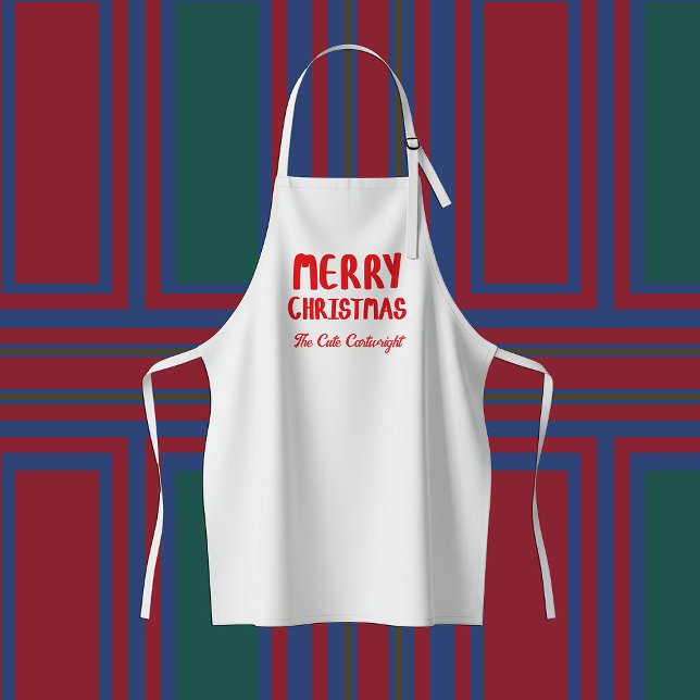 Hand-drawn Block Letters Merry Christmas Greeting Barnförkläde (Skapare uppladdad)