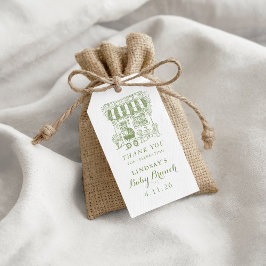 Hand Drawn Cafe Bebe Baby Brunch Presentetikett