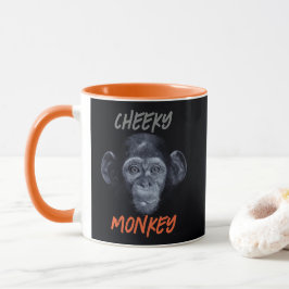Hand Drawn Cheeky Monkey Mug  Mugg