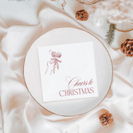 Hand Drawn "Cheers to Christmas" Holiday Party Pappersservett