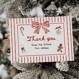 Hand Drawn Christmas Bridal Shower Tack Kort
