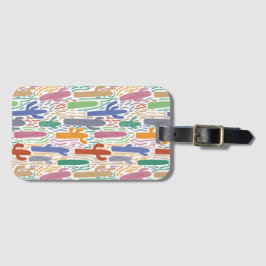 Hand-Drawn Colorful Saguaro Pattern Arizona Desert Bagagebricka