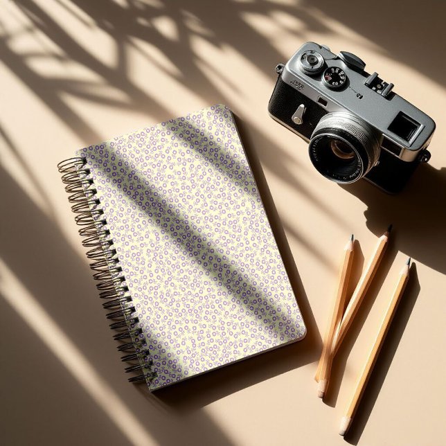 Hand drawn ditsy Lavender Daisies – Mini Floral Anteckningsbok (Skapare uppladdad)