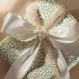 Hand-drawn ditsy Sage Green Daisies – Mini Floral Presentpapper