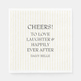 Hand Drawn Doodle Bridal Shower Yellow Pappersservett