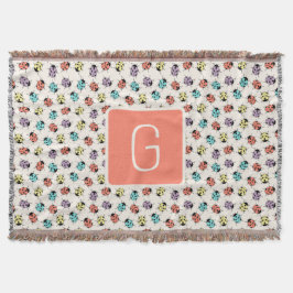 Hand Drawn Doodle Ladybugs Cozy Blanket Filt