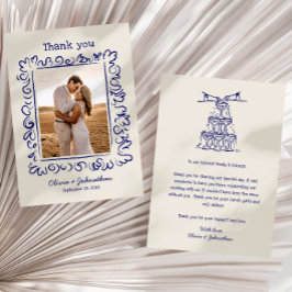 Hand Drawn Doodles Wedding Tack Kort