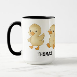 Hand Drawn Duck Custom Cute Mug Mugg