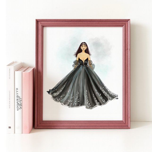 Hand-Drawn Fashion Sketch ,Luxury Art Print Poster (Skapare uppladdad)