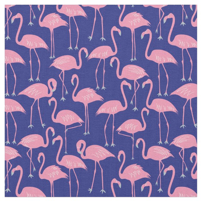 Hand-Drawn Flamingo | Tropical Sewing & Quilting Tyg (Närbild)