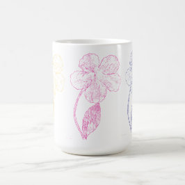Hand-Drawn Floral Design Mug Kaffemugg