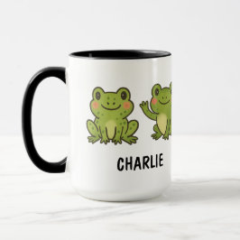 Hand Drawn Frog Custom Cute Mugg