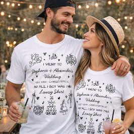 Hand Drawn Funny Custom Wedding Favor Merch T Shirt
