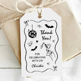 Hand Drawn Halloween Adult Birthday Party Presentetikett