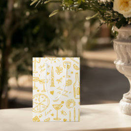 Hand Drawn Illustrated Bröllop Welcome Gift Bags