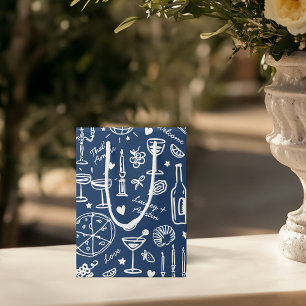 Hand Drawn Illustrated Bröllop Welcome Gift Bags