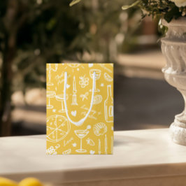 Hand Drawn Illustrated Bröllop Welcome Gift Bags