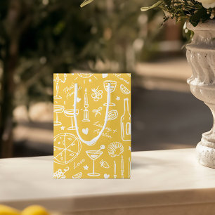 Hand Drawn Illustrated Bröllop Welcome Gift Bags