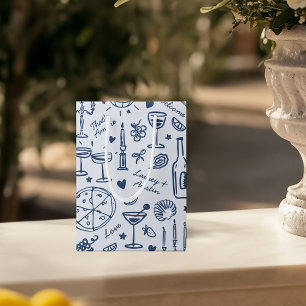 Hand Drawn Illustrated Bröllop Welcome Gift Bags