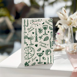 Hand Drawn Illustrated Bröllop Welcome Gift Bags