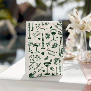 Hand Drawn Illustrated Bröllop Welcome Gift Bags
