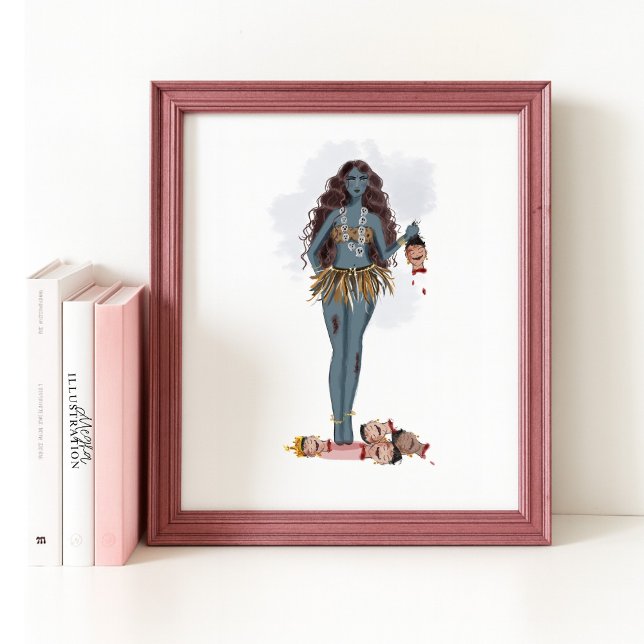 Hand drawn Kali maa, Indian art Poster (Skapare uppladdad)
