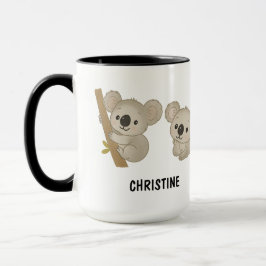 Hand Drawn Koala Bear Custom Cute Mugg