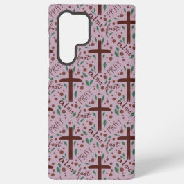 Hand-drawn Lenten Cross and Roses Samsung Case