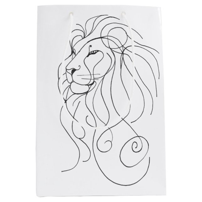 Hand Drawn Lion - Minimalist Line Art (Framsidan)