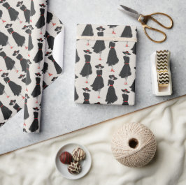 Hand Drawn Little Black Dress Fashion Pattern Presentpapper