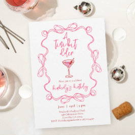 Hand drawn Martini A Tiny Bit Older Birthday Party Inbjudningar