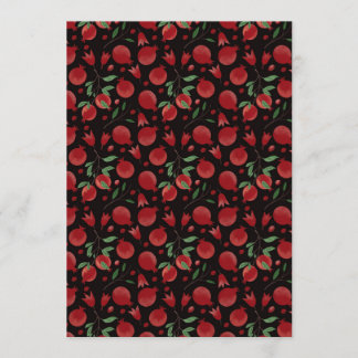 Hand-drawn Pomegranate Fruits Seamless Pattern Inbjudningar