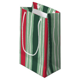 Hand Drawn Red and Green Striped Holiday