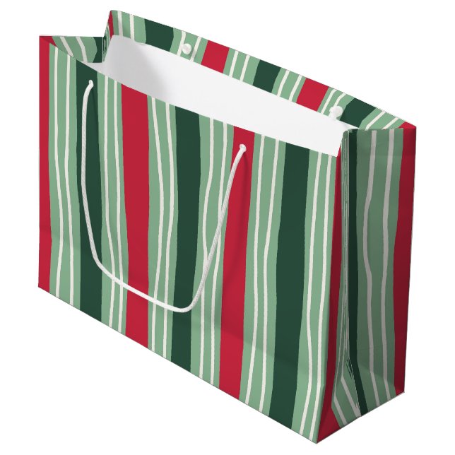 Hand Drawn Red and Green Striped Holiday (Framsidan Vinklad)