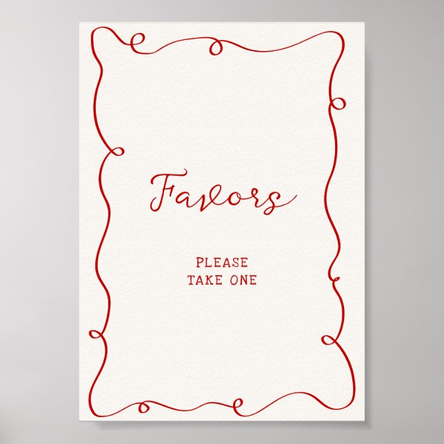 Hand Drawn Red Frame Favors Poster (Framsidan)