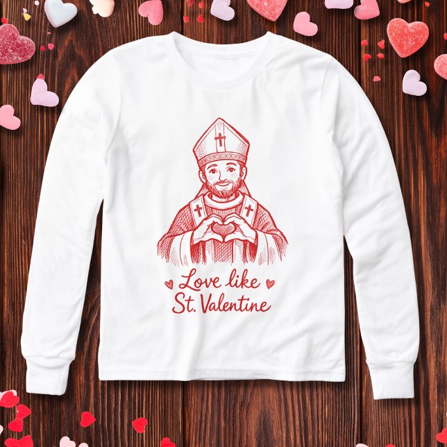Hand Drawn Red Love Like St. Valentine Heart T Shirt (Skapare uppladdad)
