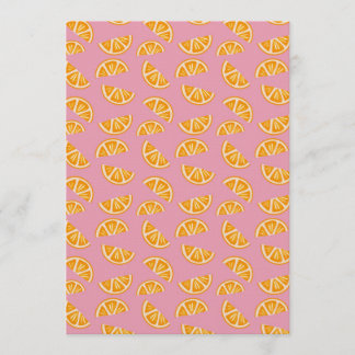 Hand-drawn Refreshing Oranges Seamless Pattern Inbjudningar