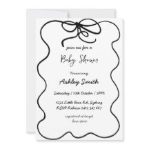 hand drawn ribbon baby shower.
